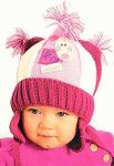PIESEK Шапка для девочек (малиновый)