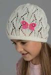 PIORKO Шапка для девочек (малиновый)