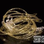 RAM-071 Бретельки макарон-блиск (золотий)