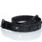 RAM-090 Бретельки з тканини з паєтками 10 мм (чорний)