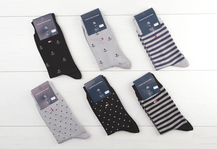 Шкарпетки чоловічі 81003 (темно-синій/смужка)