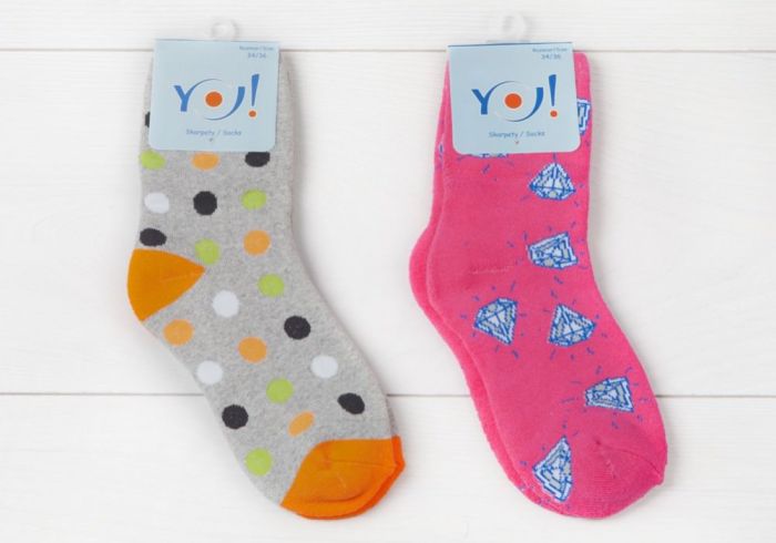 SKF/N GIRL Шкарпетки бавовняні махрові з малюнком для дівчаток