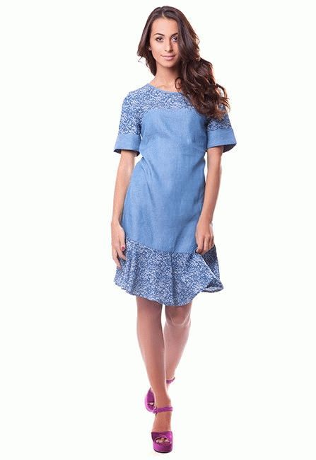 СЛ 095 Платье женское (синий)