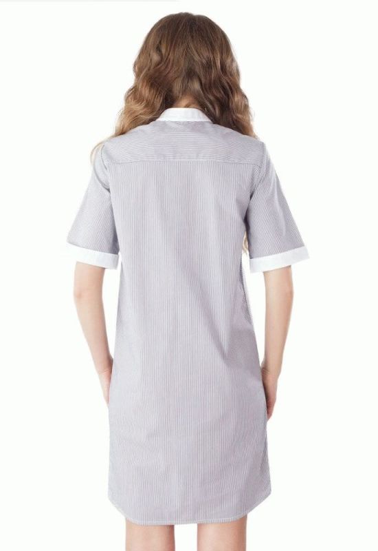 SL 158 Сукня жіноча (білий/смужка)
