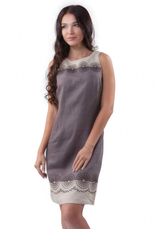 SL 172 Платье женское (серый/бежевый)