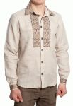 СМ 007 Рубашка-вышиванка мужская (бежевый)