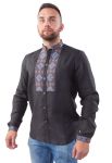SM 029 Сорочка-вишиванка чоловіча (чорний)
