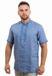 SM 030 Сорочка-вишиванка чоловіча (синій)