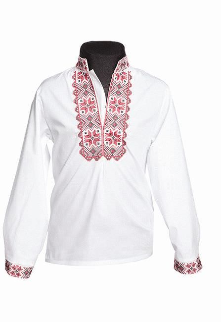 СВ 016 Рубашка-вышиванка для мальчиков (белый)