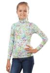 VG 044 Водолазка для девочек (цветы)