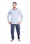 WALDI Пижама мужская (меланжевый/бирюзовый)