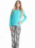 VPL 013 Піжама жіноча (бірюзовий/зебра)
