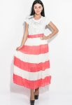 Юбка 81P0512 (молочный/коралловый)