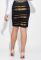 Спідниця жіноча приталена в смужку 68PD541 (фісташковий/чорний)
