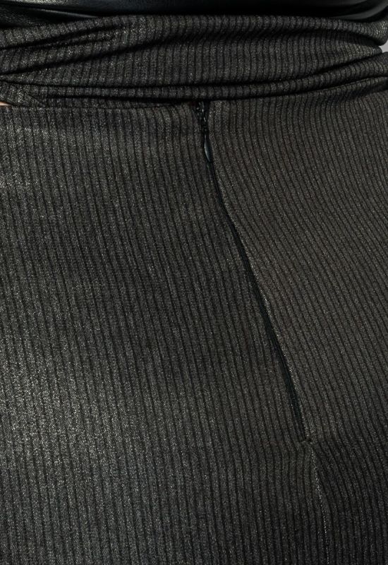 Юбка женская со встаками сетки на подоле 68PD502-1 (черный/серый)