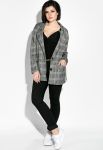 Жакет женский стильный в клетку 64PD3041-10 (серый/розовый)