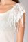 Жіноча футболка з бахрамою 148P057 (молочний)
