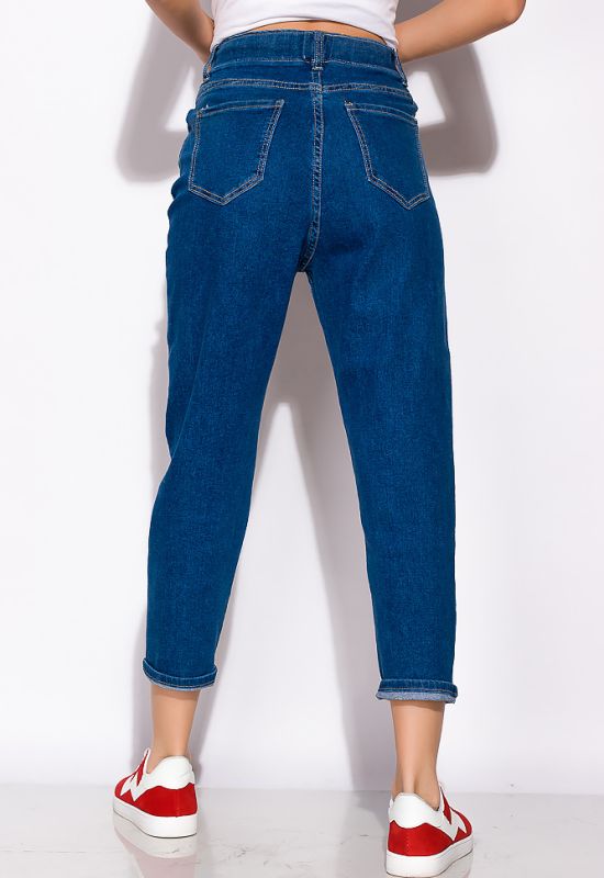 Женские джинсы на резинке с завязками 120PGU025 (светло-синий)