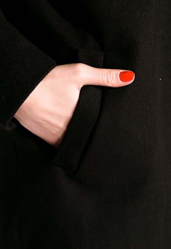 Жіноче пальто кашемірове 120POI19056 (чорний)