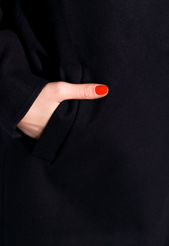 Жіноче пальто кашемірове 120POI19056 (темно-синій)