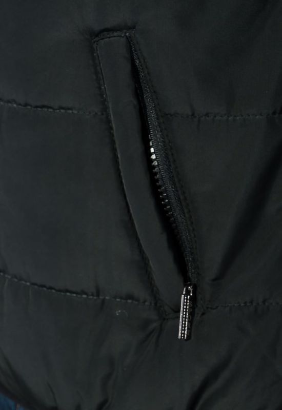 Жилет чоловічий теплий з капюшоном та кишенями 70PD5009 (чорний)