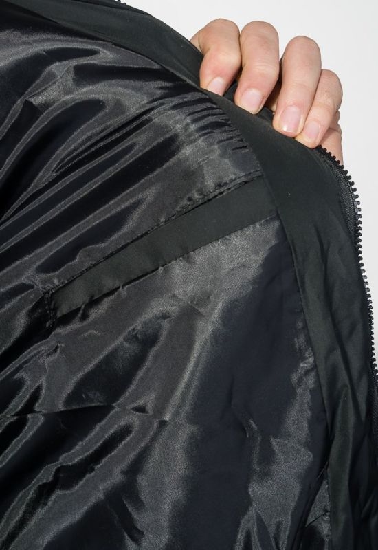 Жилет мужской теплый с капюшоном и карманами 70PD5009 (черный)