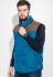 Жилетка чоловіча двокольорова з контрастним підкладом 284V001 (синій/кавовий)