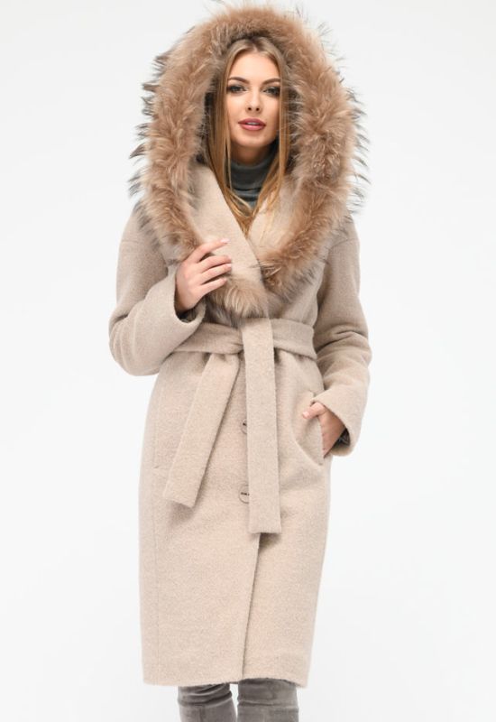 Зимове пальто PL-8815-10 (бежевий)