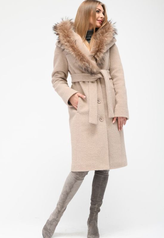 Зимове пальто PL-8815-10 (бежевий)