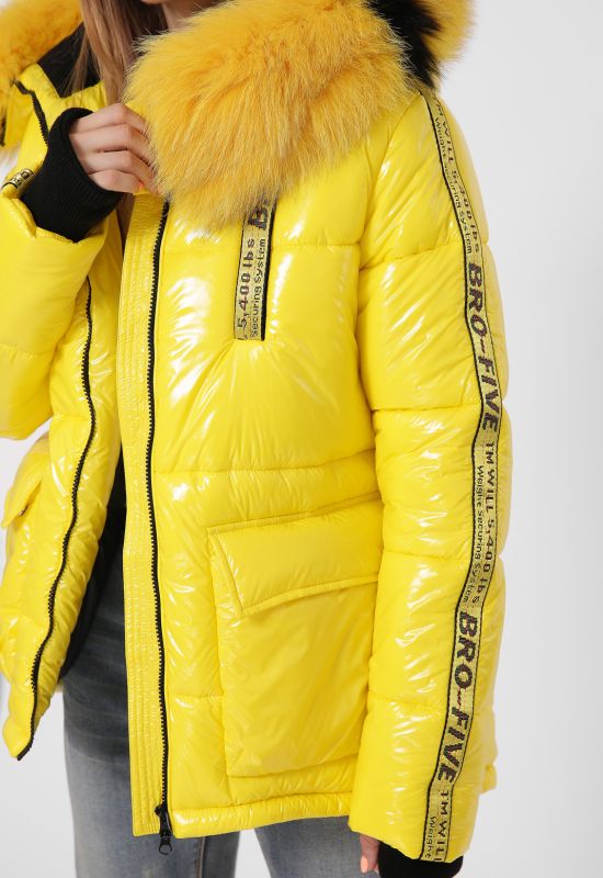 Зимова куртка LS-8838-6 (жовтий)